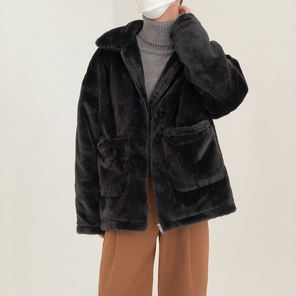 Chaqueta cálida de terciopelo vintage engrosada de invierno para hombre