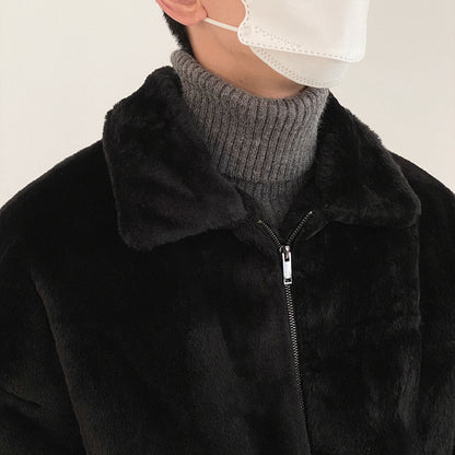 Chaqueta cálida de terciopelo vintage engrosada de invierno para hombre