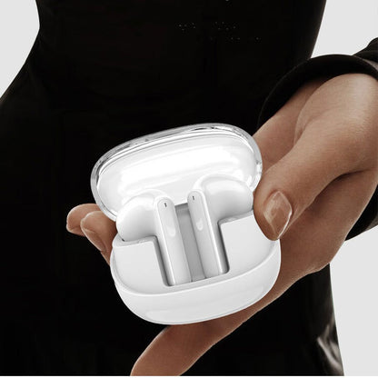 Mini bote transparente para auriculares inalámbricos con Bluetooth