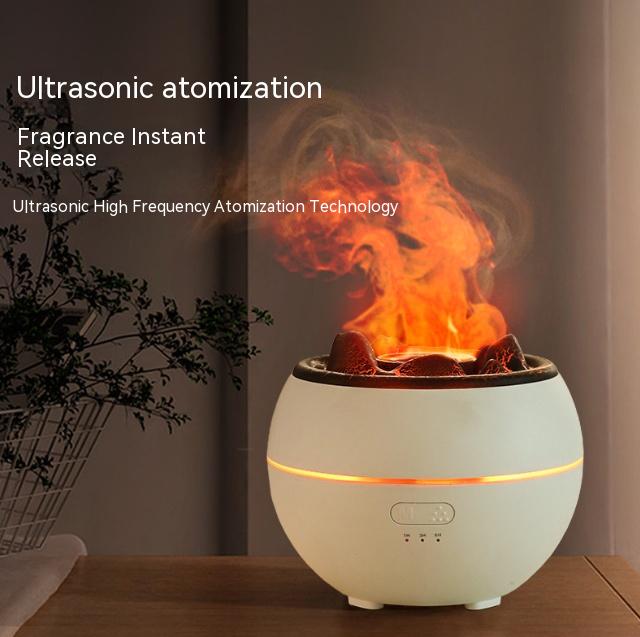 Difusor de aroma de llama Humidificador de aromaterapia de escritorio para el hogar