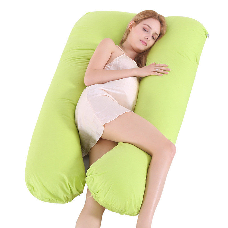 Almohada de apoyo para dormir de verano para embarazadas Almohadas de maternidad en forma de U Seda de hielo para el embarazo