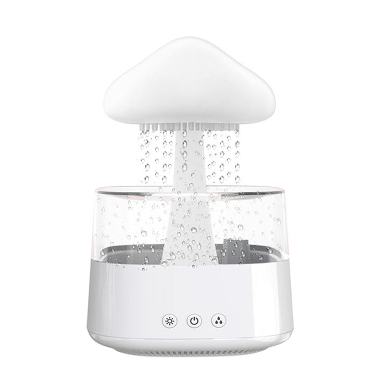 Humidificador de escritorio 2 en 1, difusor de aceites esenciales de aromaterapia Rain Cloud Zen y lámpara de hongo con luz nocturna Raining Cloud