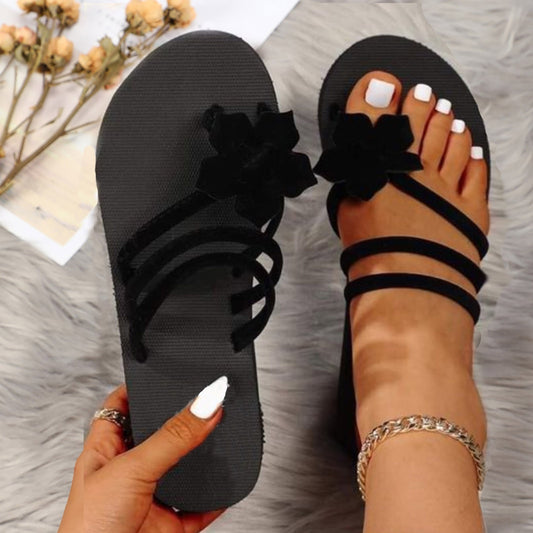 2023 Women Slippers Outdoor Light Weight Cool Shoes Ladies Flat Flip-flop Black Non-slip Basic Home Sandals Chaussures Femme